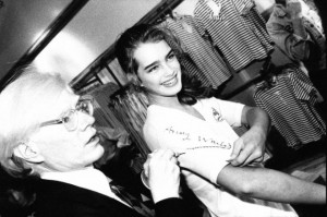 Andy Warhol and Brooke Shields in the Fiorucci store, NY (Franco Marabelli)